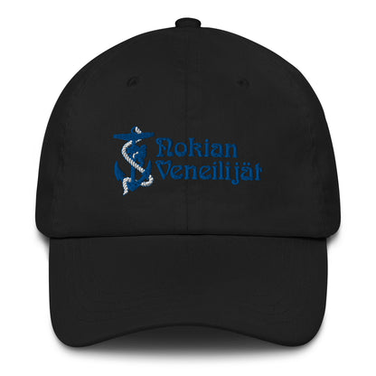 Matalaprofiilinen lippis brodeeratulla Nokian Veneilijät logolla