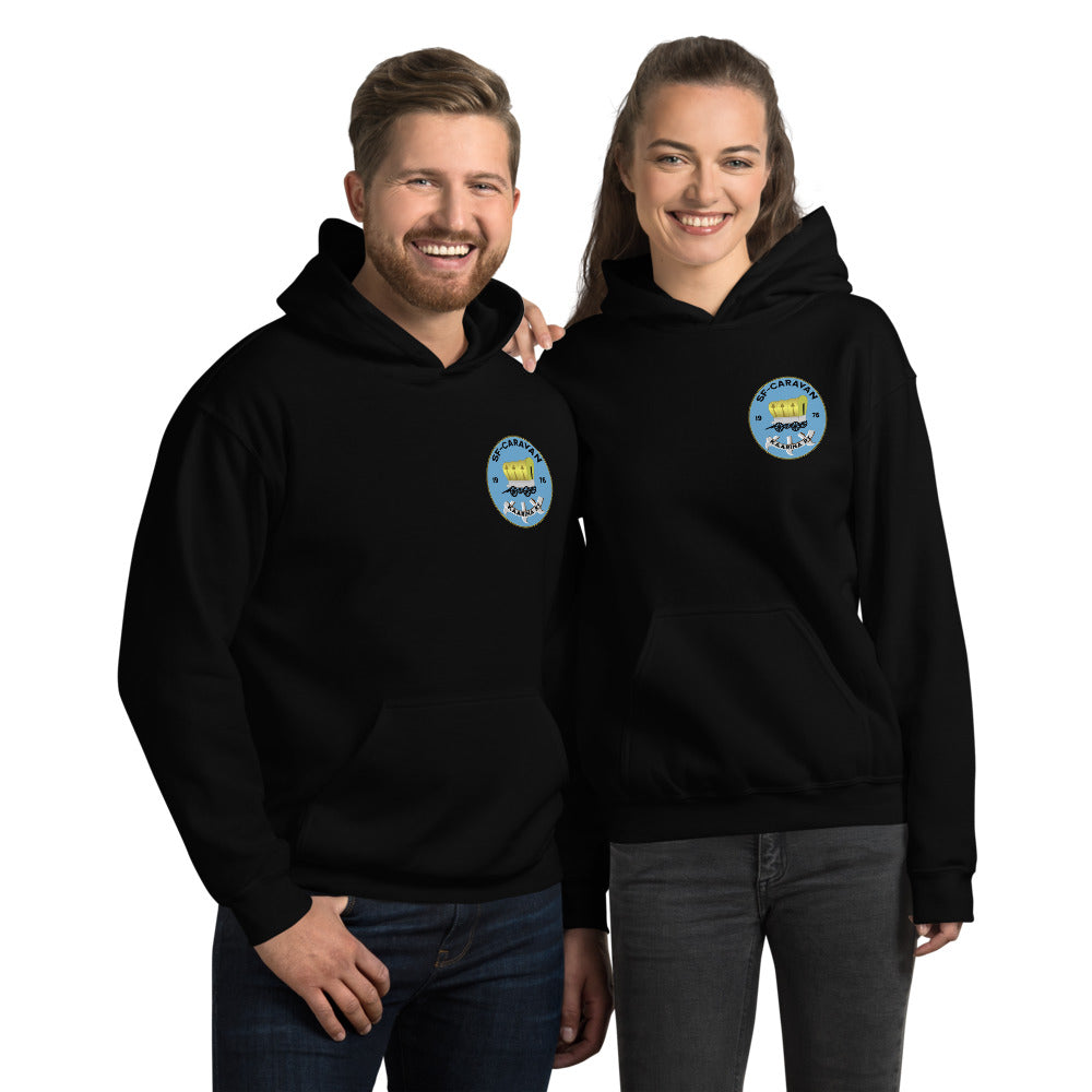 Unisex Huppari SF-Caravan Kaarina pieni logo edessä