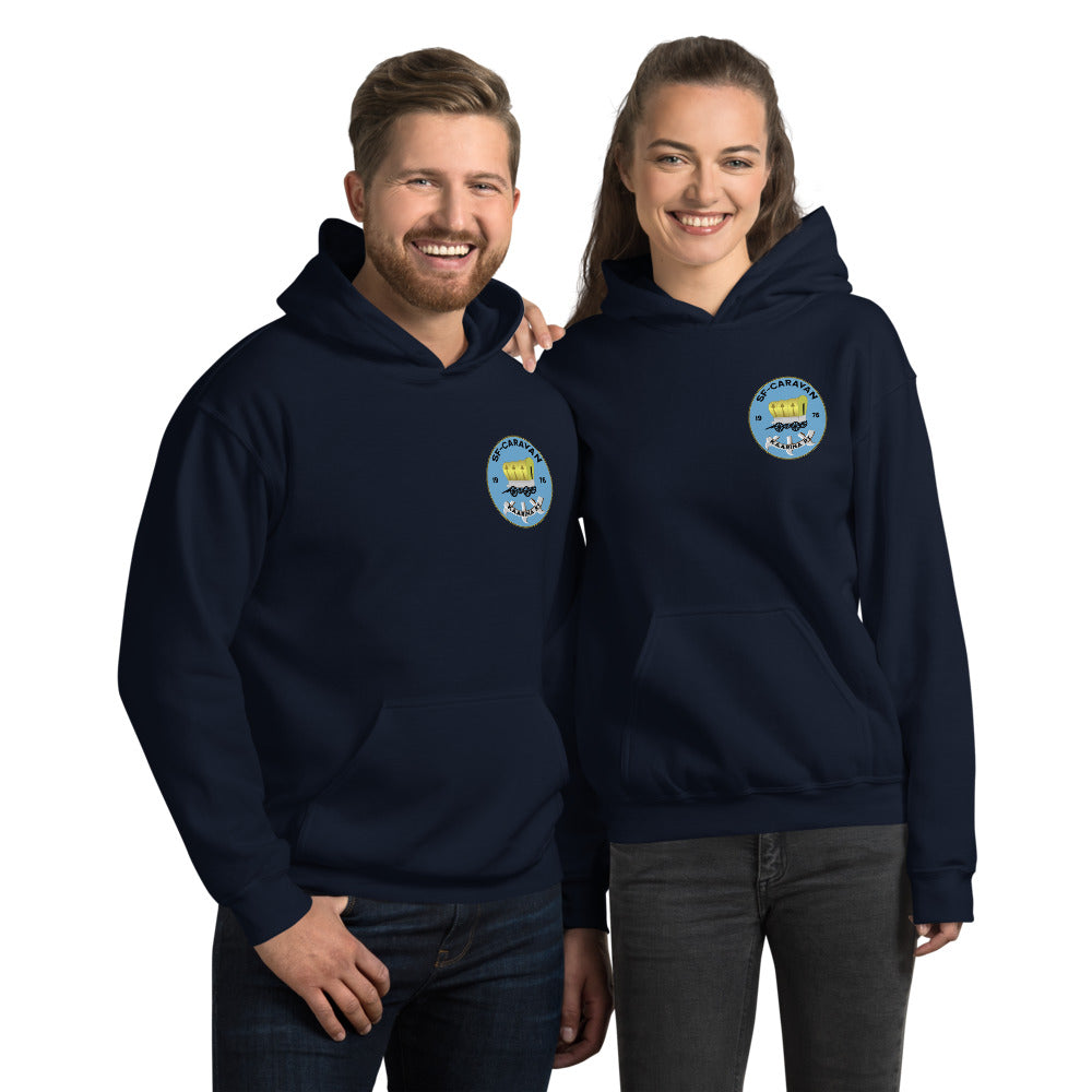 Unisex Huppari SF-Caravan Kaarina pieni logo edessä