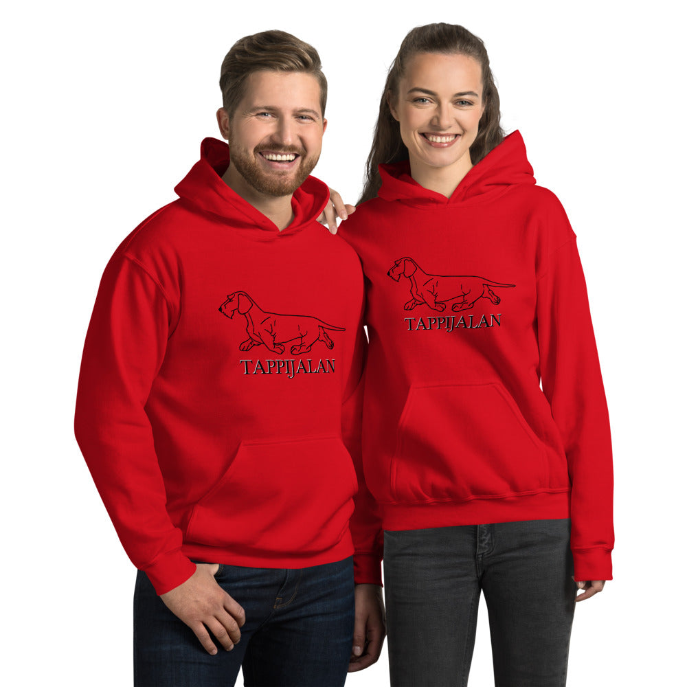 Tappijalan Unisex Huppari Mustalla Logolla