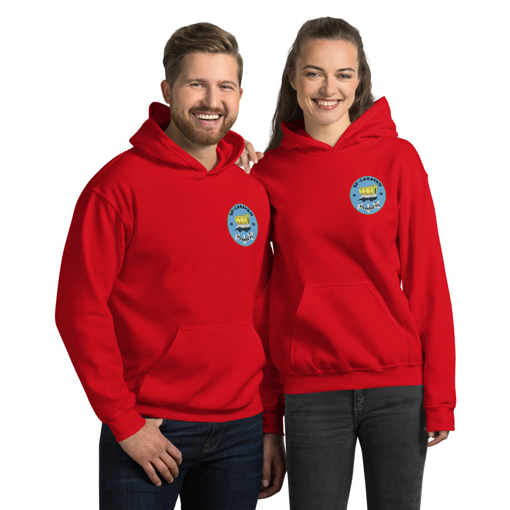 Unisex Huppari SF-Caravan Kaarina pieni logo edessä