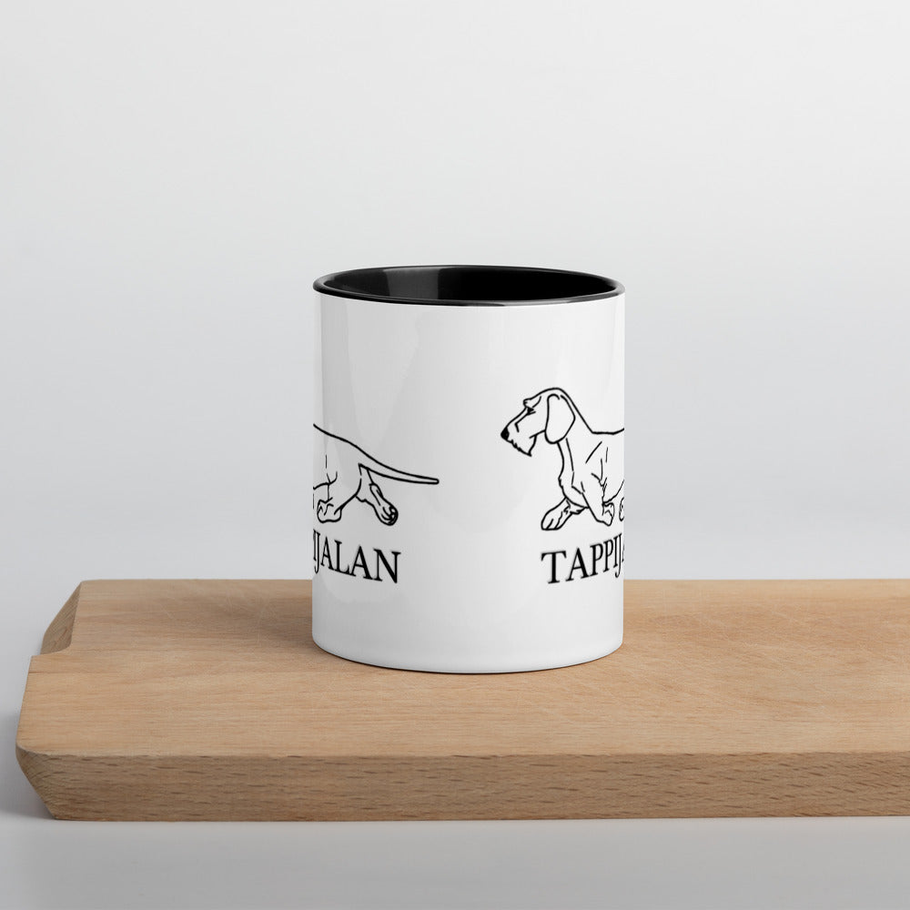 Tappijalan kahvi- tai teekuppi, sisältä värillinen